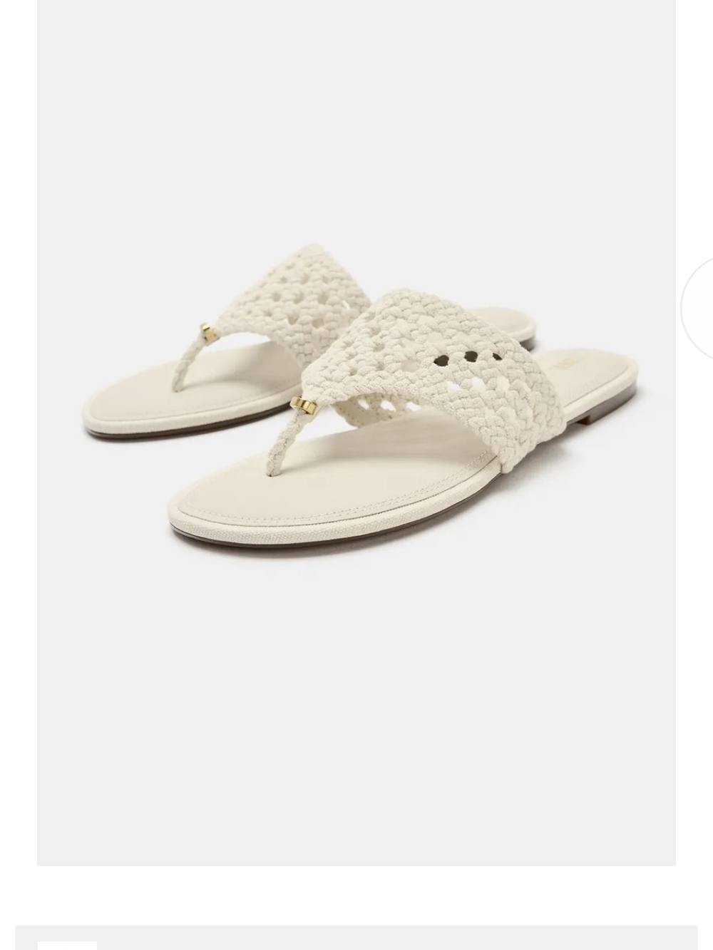 Zara WOVEN FLAT SANDALS(6.5)